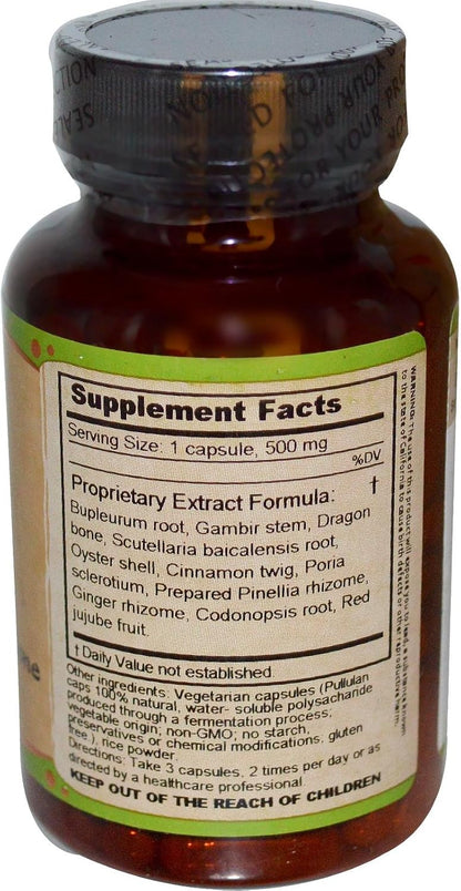 Dragon Herbs Bupleurum & Dragon Bone - 500 mg - 100 Vegetarian Capsules
