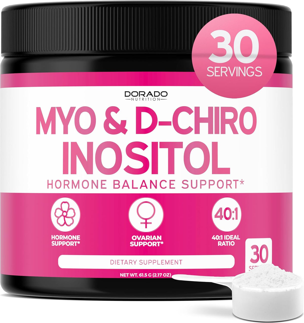 Myo-Inositol & D-Chiro Inositol Supplement Powder (2050 mg per Serving, 40:1 Ratio) - görsel 1