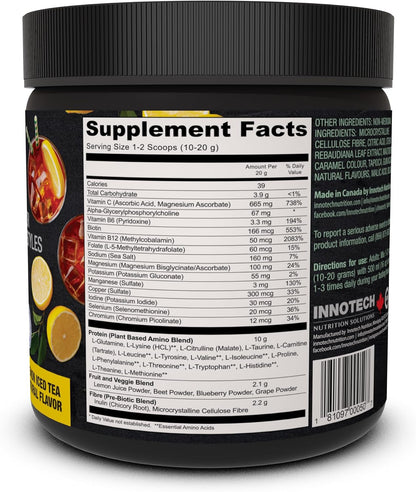 Innotech Nutrition Fasting Days Intermittent Fasting Drink Mix – Metabolic & Electrolyte Support with 42 Essential Ingredients, Lemon Iced Tea, 360g