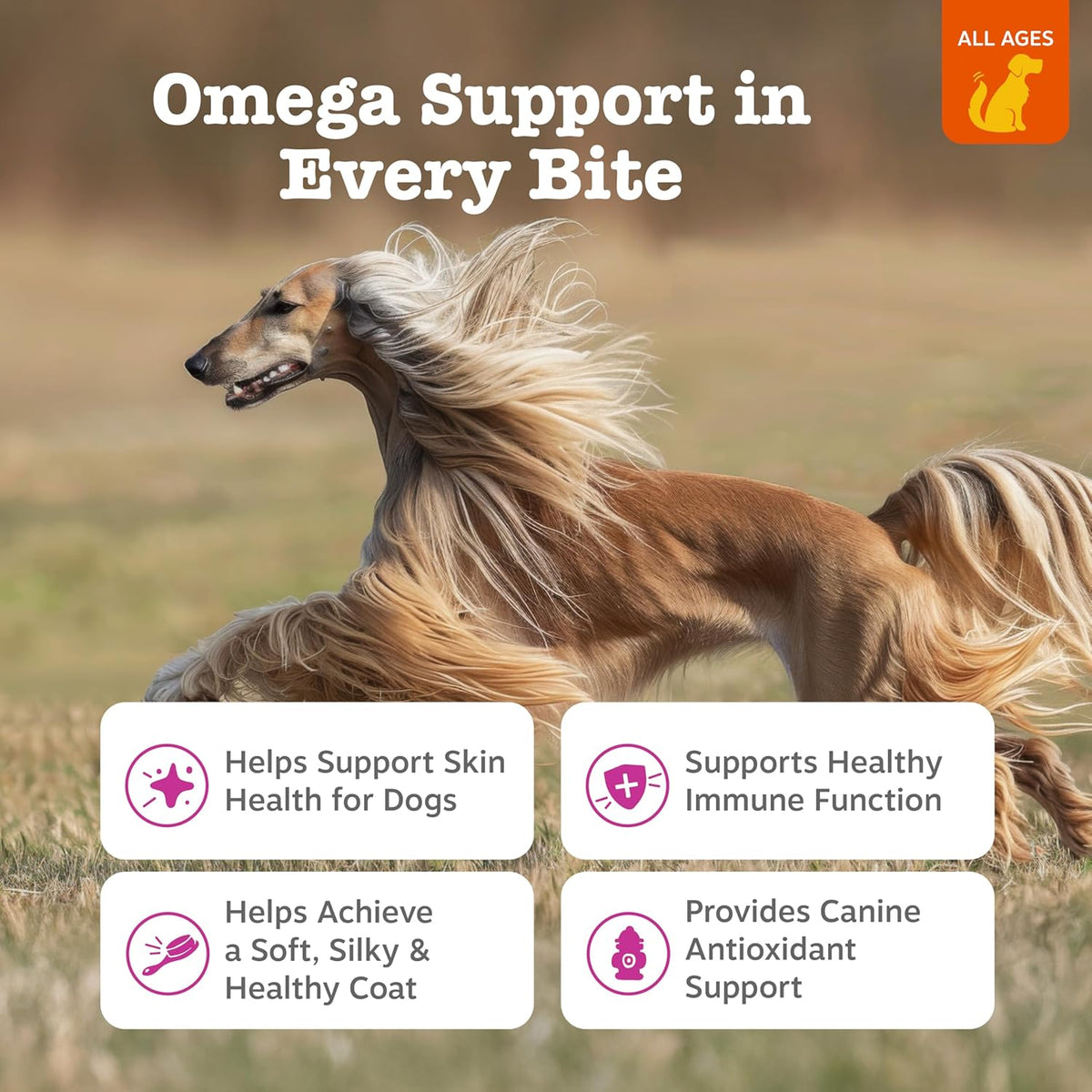 Zesty Paws Omega-3 Fish Oil for Dogs - Zesty Paws Dog Vitamins and Supplements for Hip, Joint & Skin, Bacon (90 Chews) - görsel 2