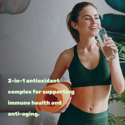 Glutathione Supplement 1,000mg Per Serving, 98% Purity | Plus Vitamin C 500mg, Active Reduced Form (GSH) – Intracellular Antioxidant, Supports Normal Immune Function & Antioxidant Defence