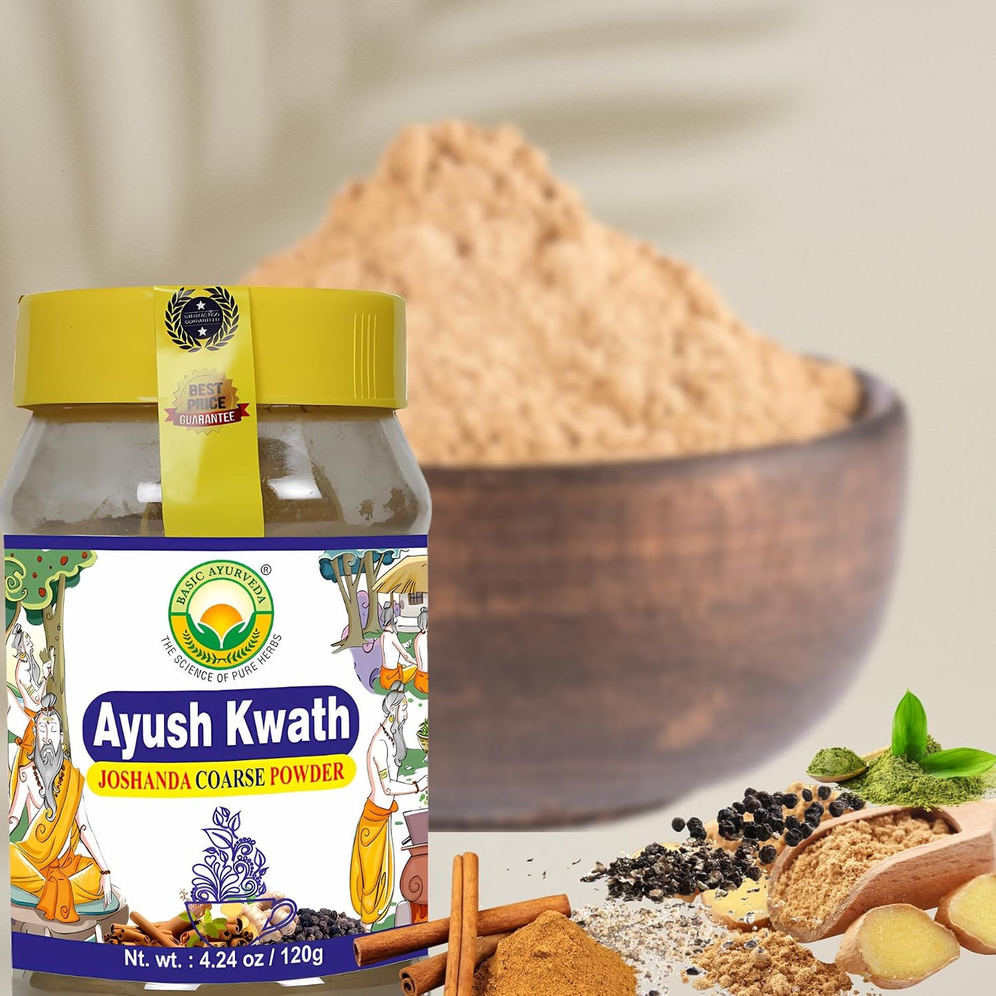 BASIC AYURVEDA Kwath Kadha Powder | Organic Ayurvedic Spice Blend | 120g - görsel 6
