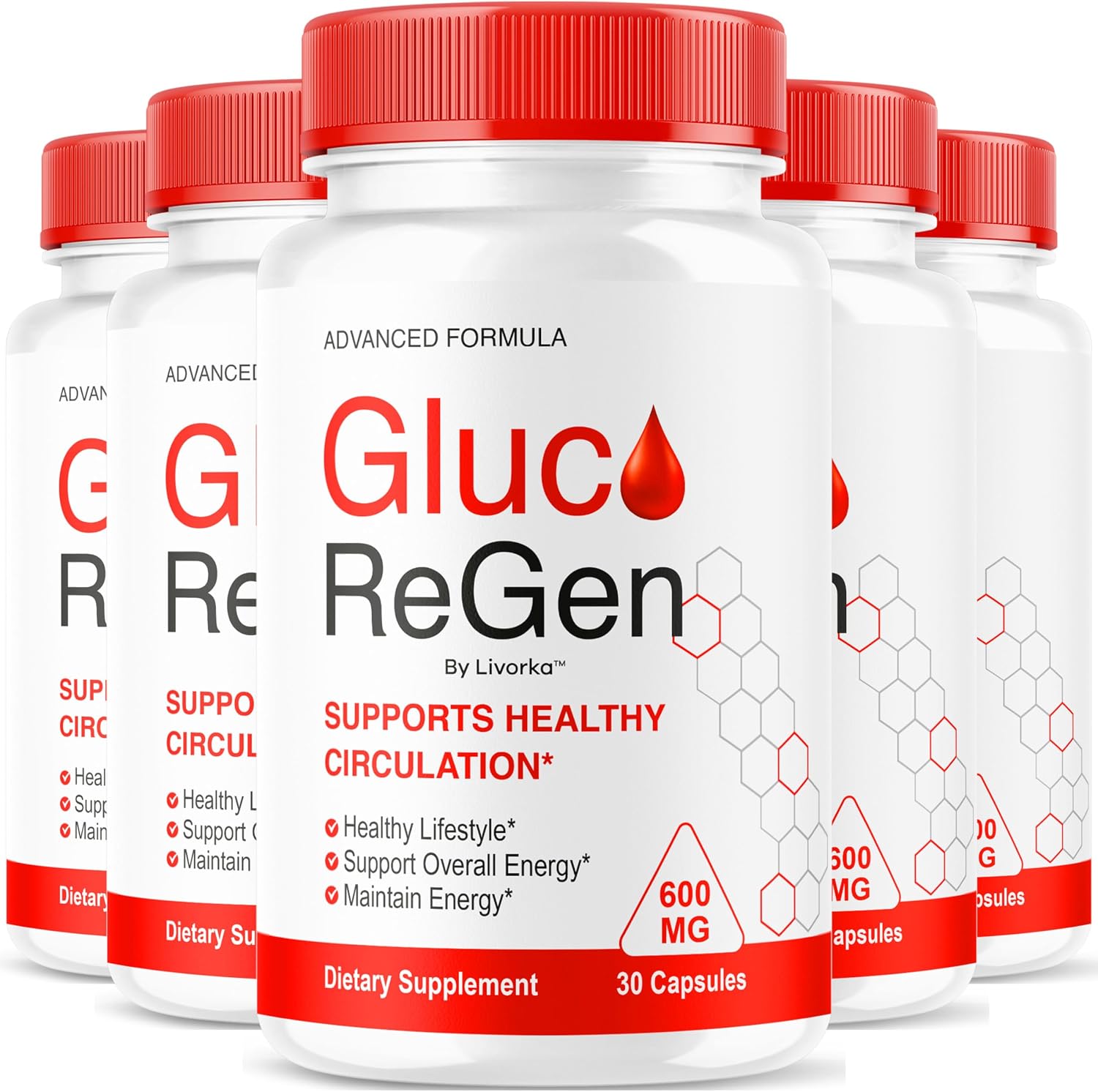 GlucoRegen Capsules – Premium Advanced Support Formula (Pack of 5, 150 Capsules) - görsel 1