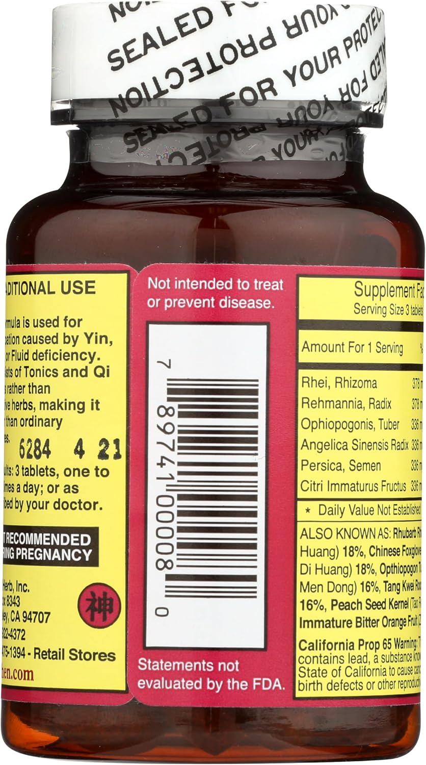 DR. SHEN'S Rhubarb Pills - 90 Tablets - görsel 2