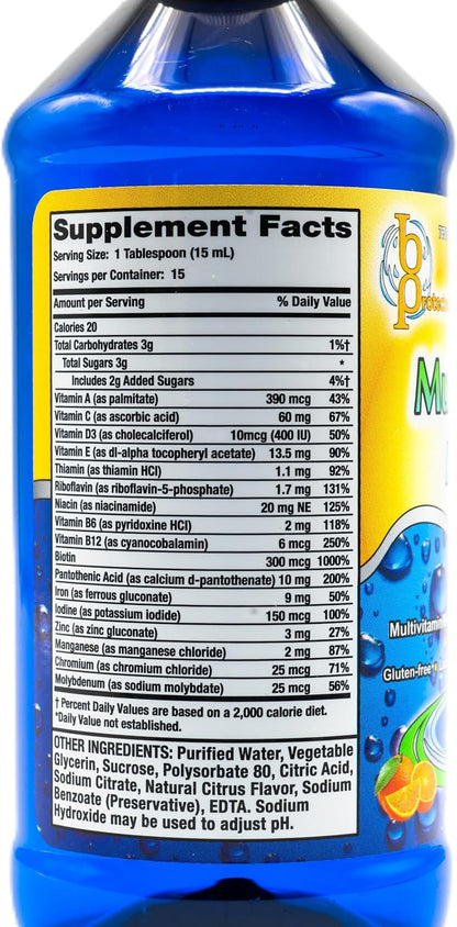 B Protected Multi-Vite Liquid Multivitamin, Alcohol-Free, Natural Citrus Flavour, 236 ml
