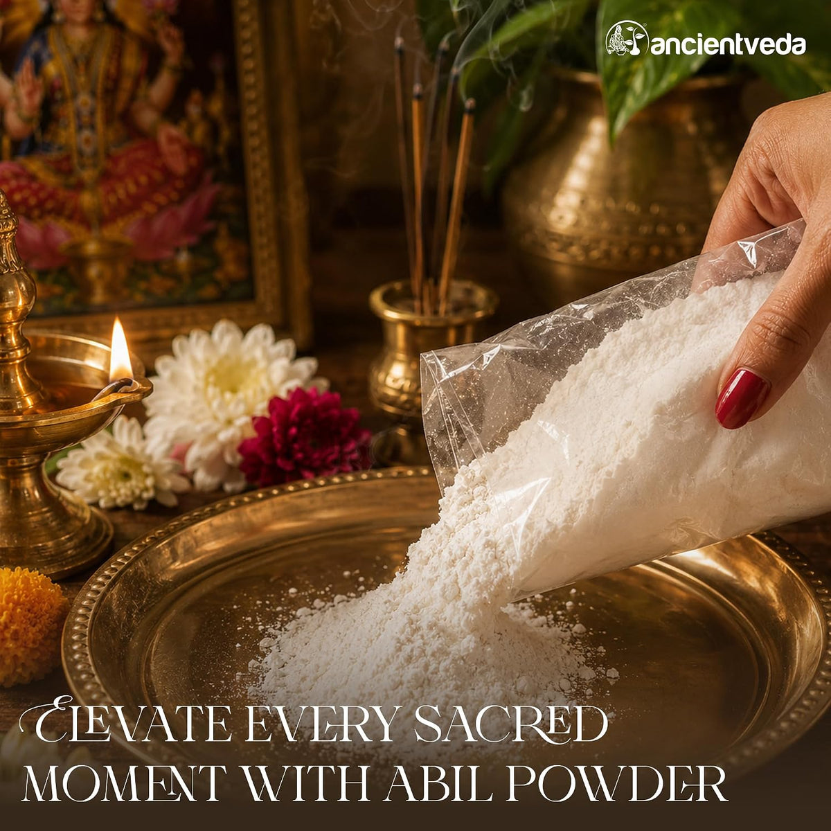 ANCIENT VEDA Puja Essentials – Abil Powder (3 Packs) - görsel 6