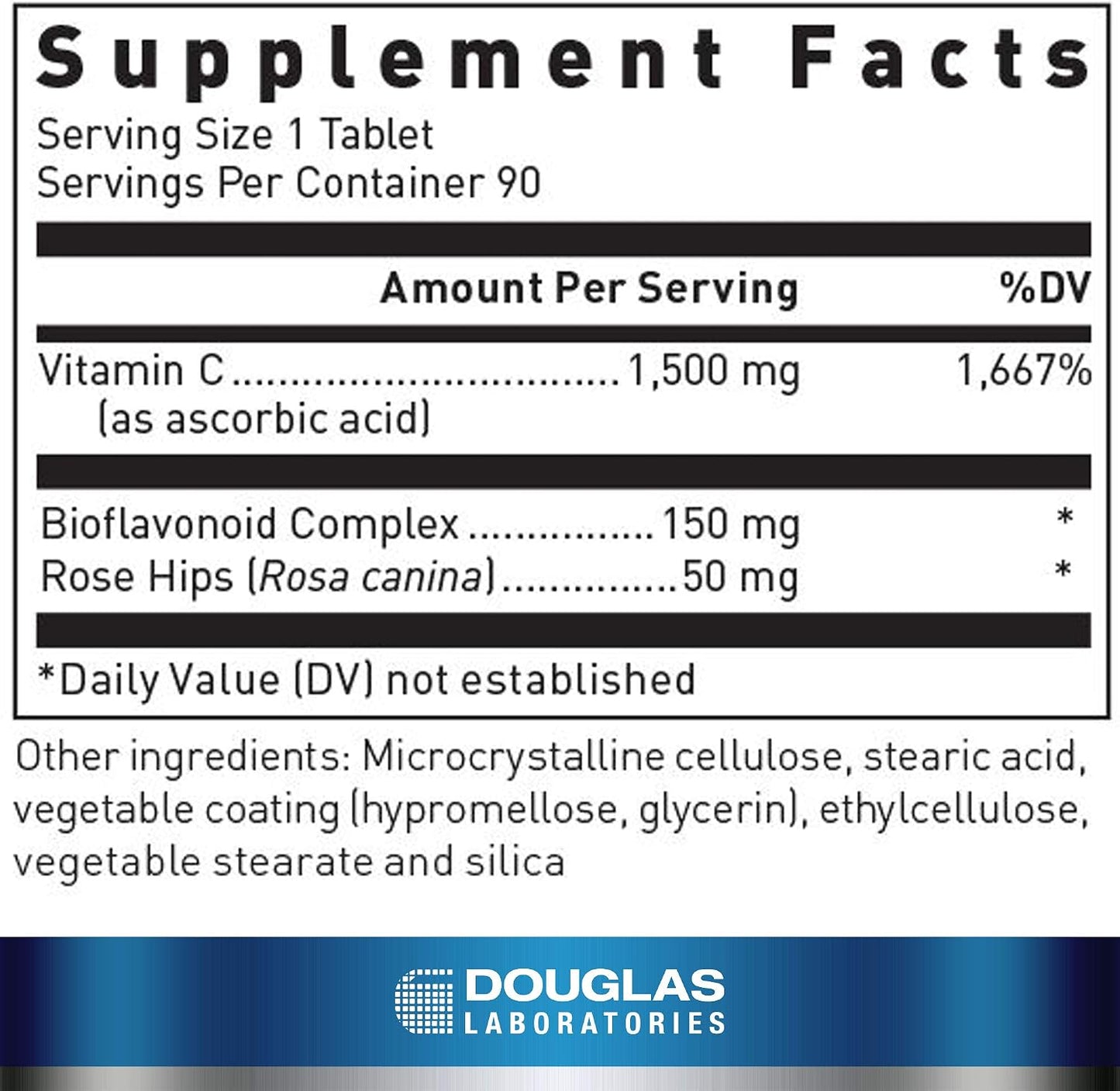 Douglas Laboratories C-Max 1500 mg – Time-Release Vitamin C, 90 Tablets - görsel 2