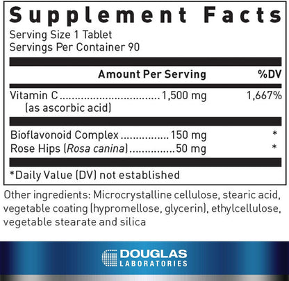 Douglas Laboratories C-Max 1500 mg – Time-Release Vitamin C, 90 Tablets
