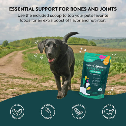 Hip & Joint Supplements for Dogs | Natural Joint Support with Probiotics & Omega-3 | 60 servings