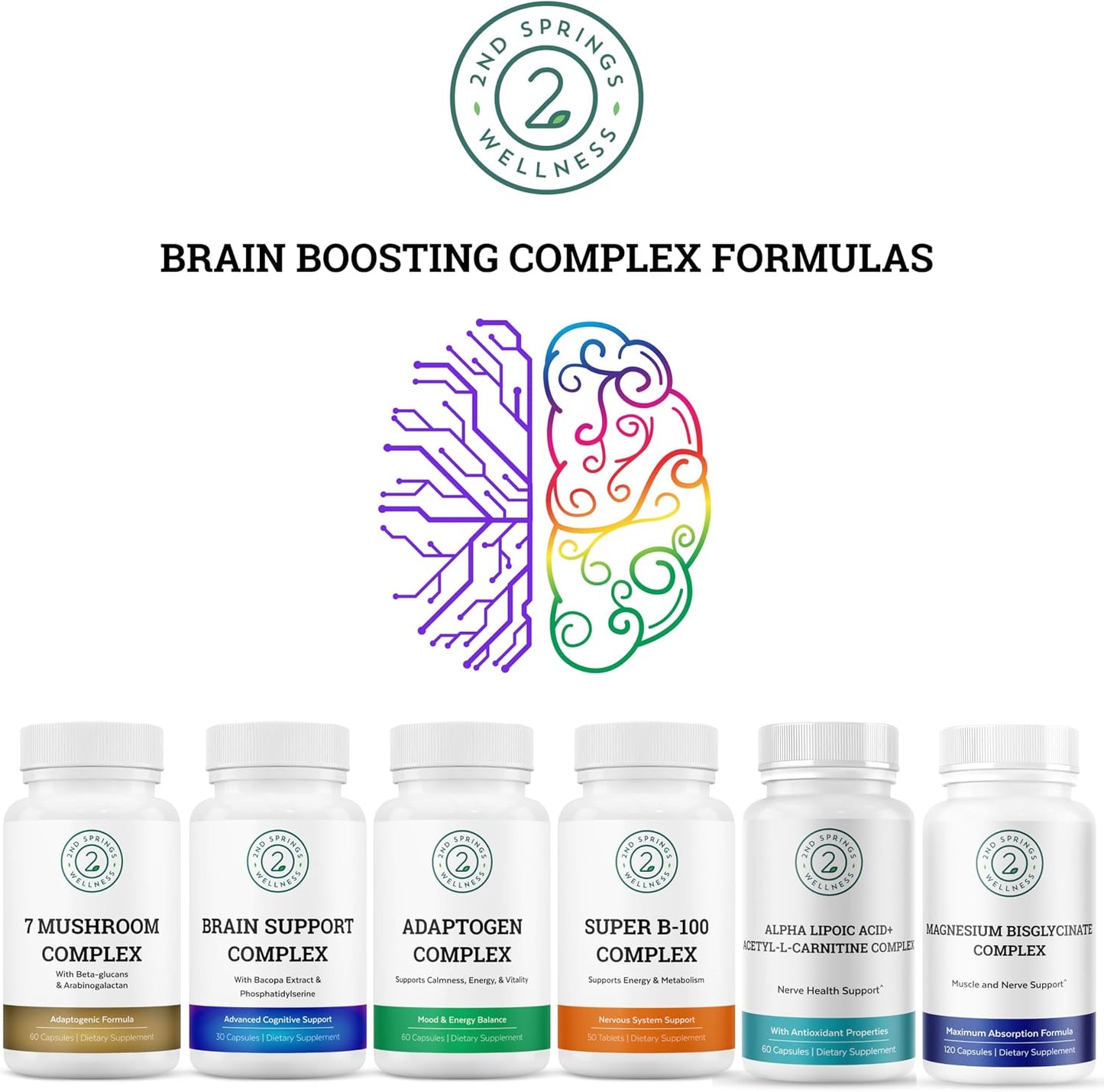 2nd Springs Super B-100 Complex - High Potency B Vitamin with B-6, B-12, Folate, Niacin, Biotin, Choline, Inositol and PABA for Energy and Metabolism support - görsel 7