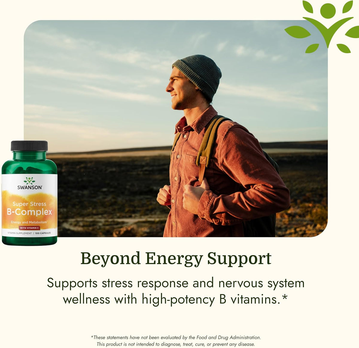 Swanson Super Stress B-Complex with Vitamin C (100 Capsules) - görsel 5
