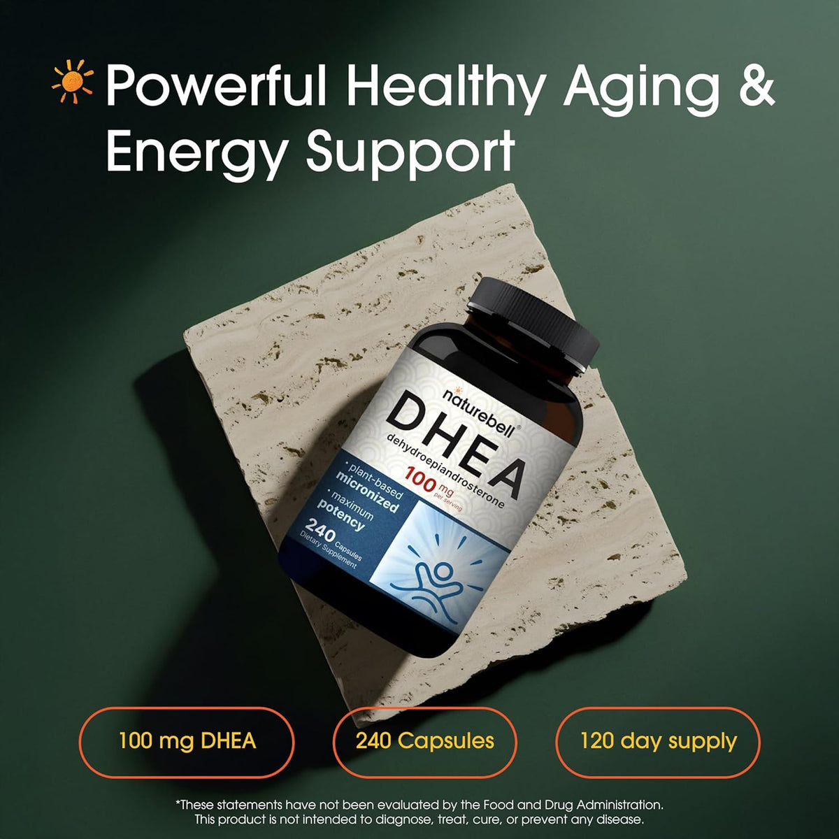 NatureBell DHEA 100mg - 240 Capsules - görsel 2