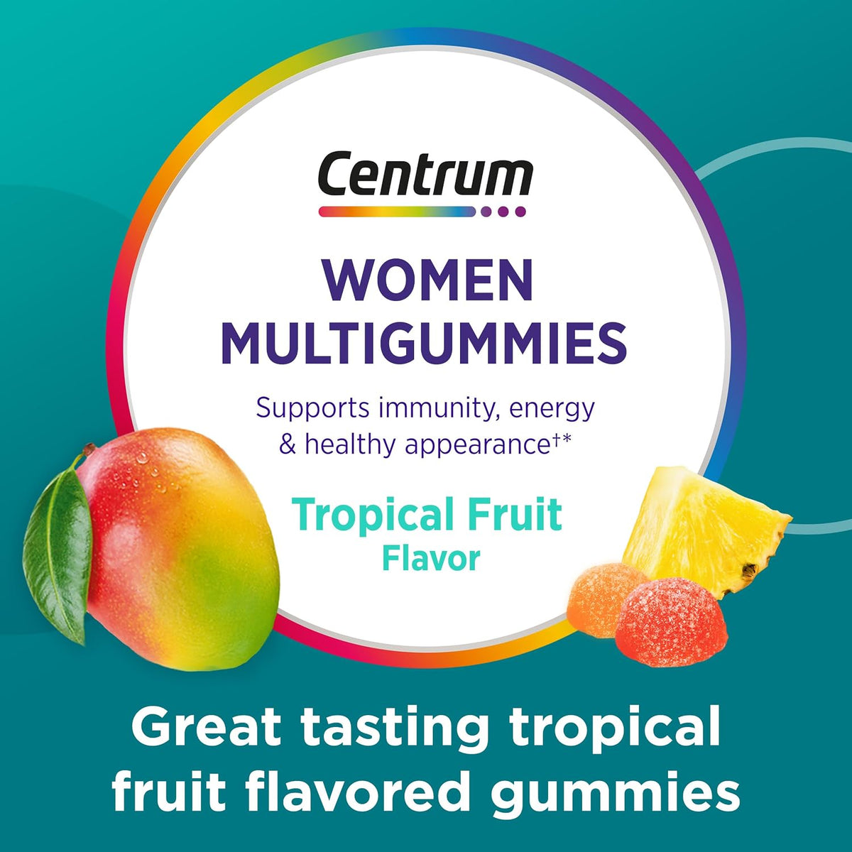 Centrum Women’s Multivitamin Gummies, Immune, Energy, Healthy Appearance Support, 100 Count, 50 Day Supply - görsel 6