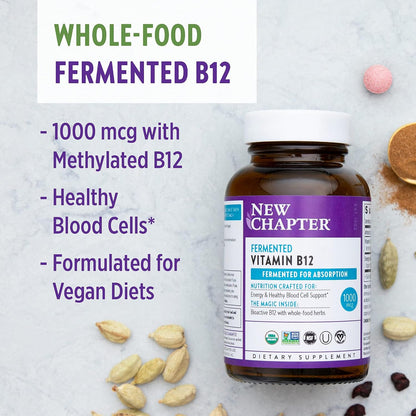 New Chapter Fermented Vitamin B12 - 1000mcg - 30 Tablets