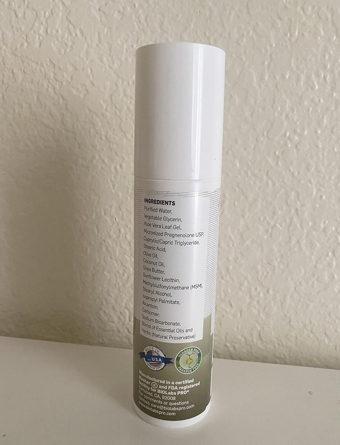 BIOLABS PRO Pregnenolone Cream 2.5% - Natural Bioidentical - Unscented 85g (Two-Month Supply) - görsel 6
