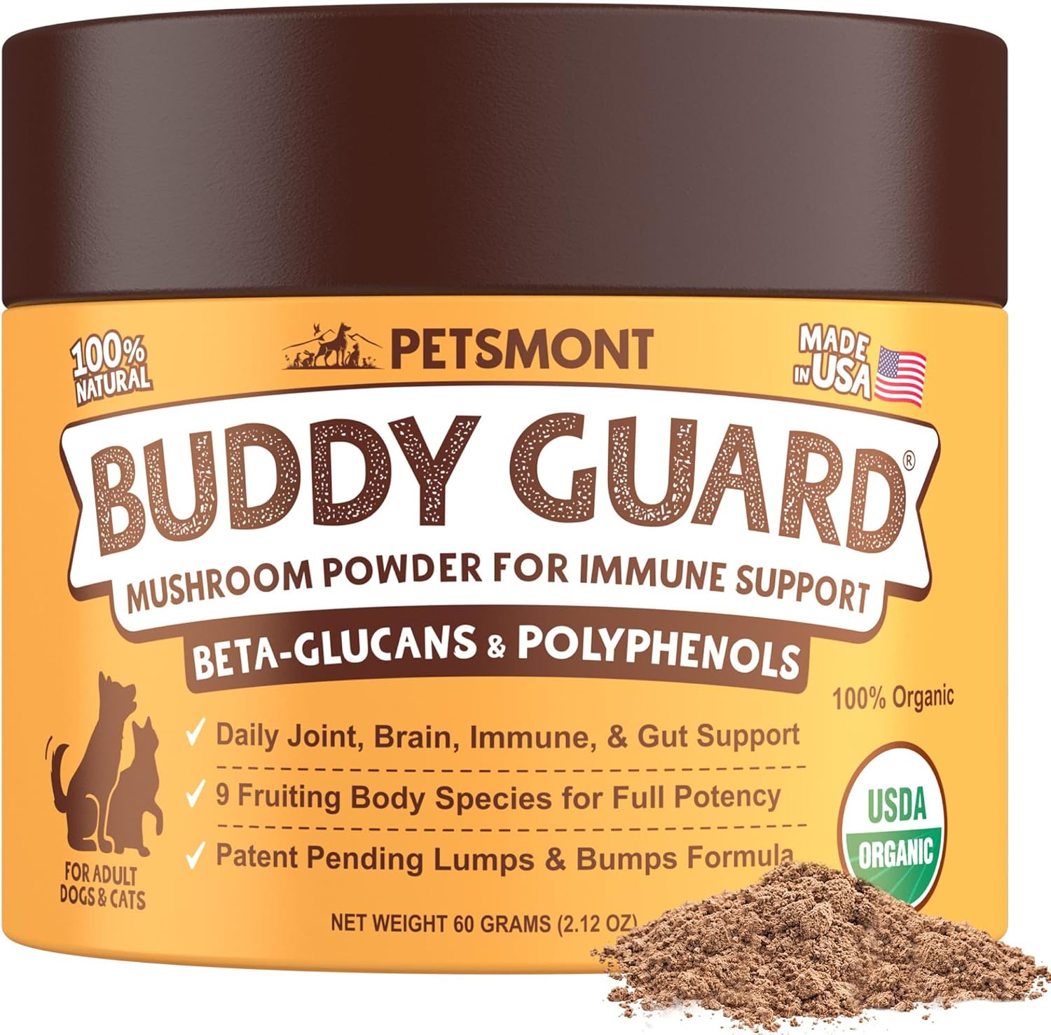 Petsmont Buddy Guard Organic Mushroom Blend for Dogs and Cats - görsel 1