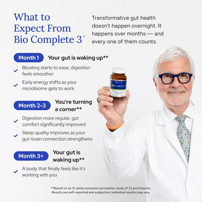 Gundry MD® Bio Complete 3 – Prebiotic, Probiotic, Postbiotic to Support Optimum Digestive Health, 90 Day Supply