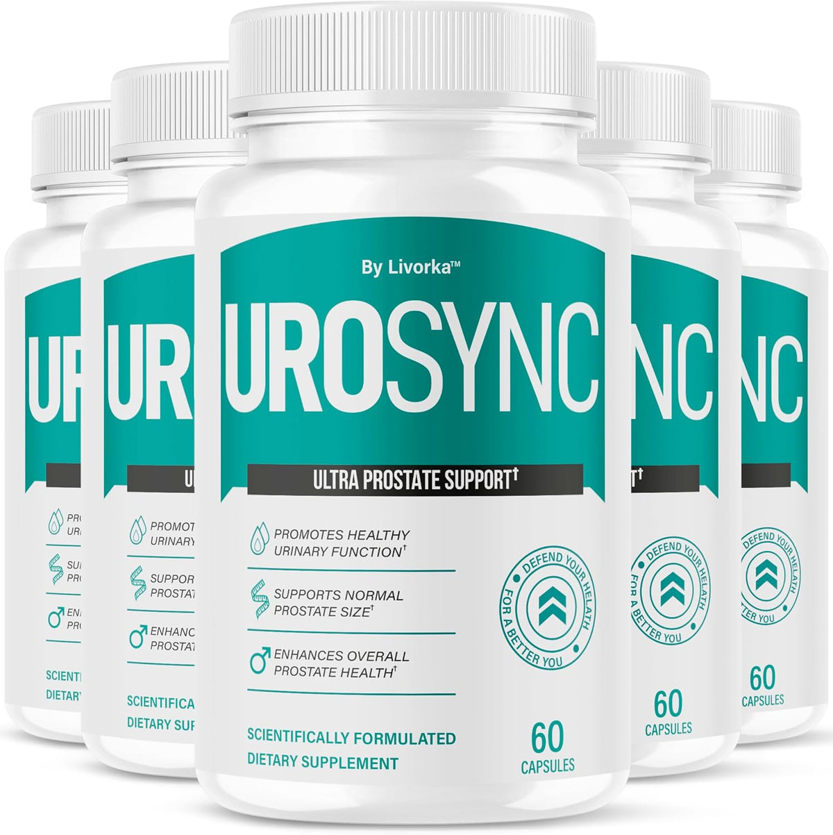 (5 Pack) UroSync Capsules - Official UroSync for Men Pills Food Supplement Support All Natural Ingredients, UroSyncPro Premium Advanced Formula, UroSynic for Daily Wellness, 300 Capsules for 5 Months - görsel 1