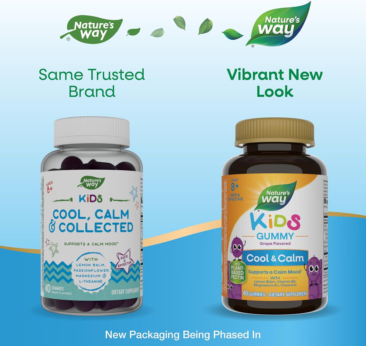 Nature's Way Kids Cool & Calm Gummies, Lemon Balm, Magnesium, Vitamin B6, L-Theanine, Grape Flavoured, 40 Count - görsel 2