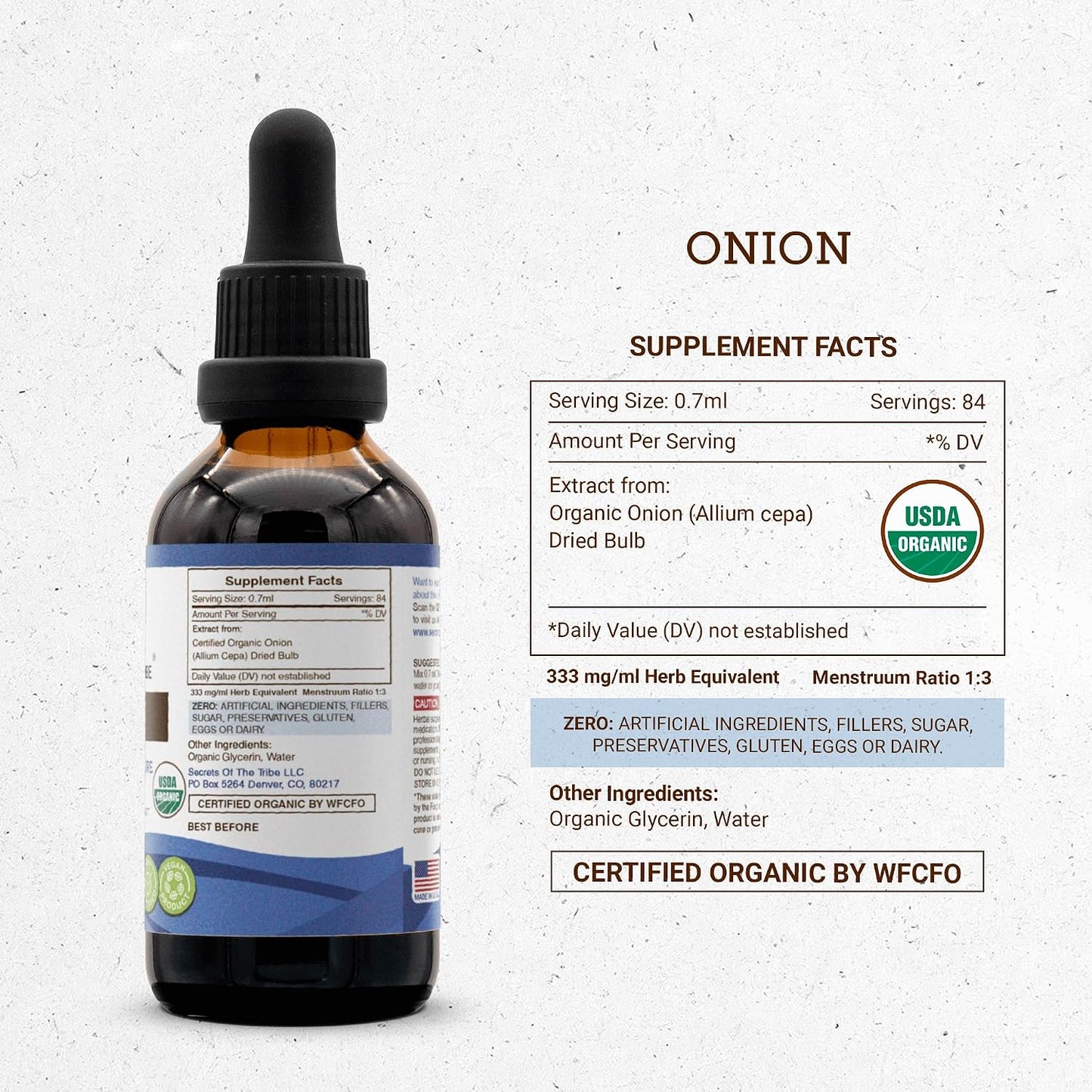 Secrets of the Tribe Organic Onion – Alcohol-Free Herbal Drops, 59 ml - görsel 4