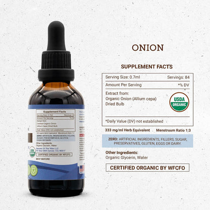 Secrets of the Tribe Organic Onion – Alcohol-Free Herbal Drops, 59 ml