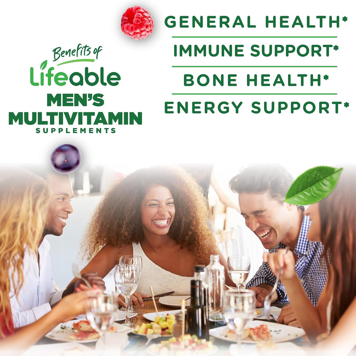 Lifeable Multivitamin for Men Gummies - Berry Flavour - 90 Gummies - görsel 3
