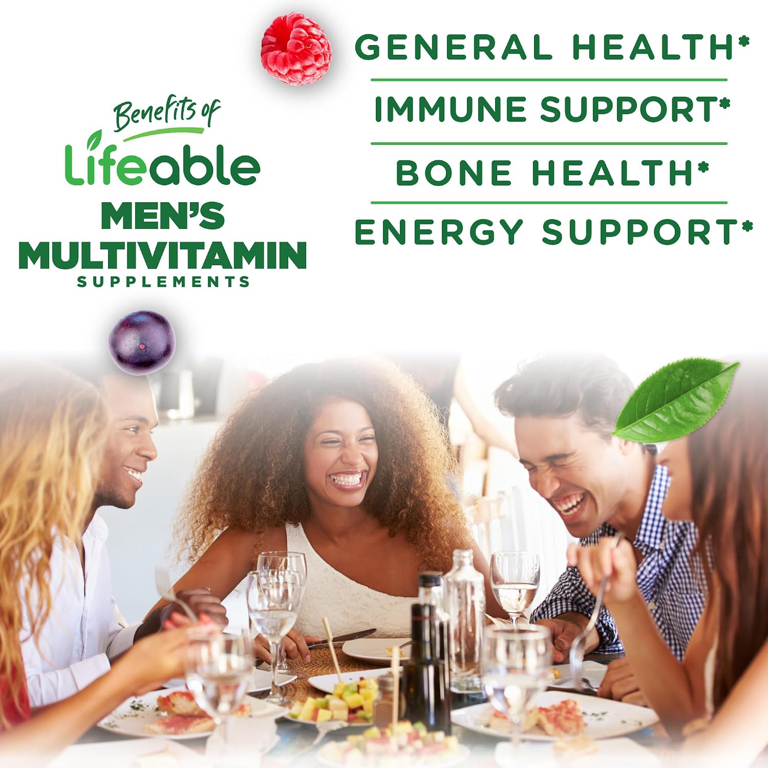 Lifeable Multivitamin for Men Gummies - Berry Flavour - 90 Gummies - görsel 3