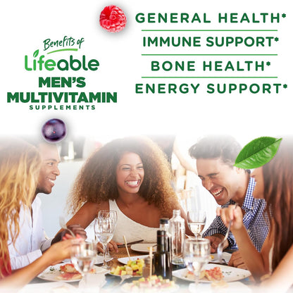 Lifeable Multivitamin for Men Gummies - Berry Flavour - 90 Gummies