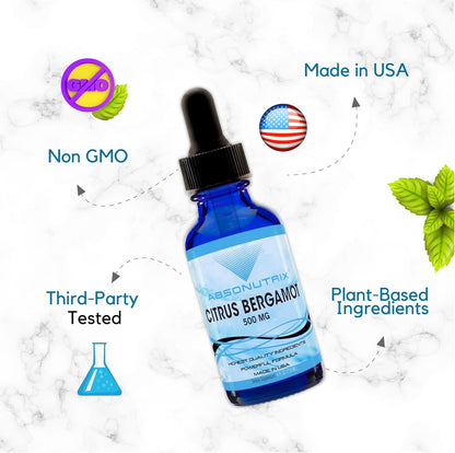 Absonutrix Citrus Bergamot Extract 500 mg – Liquid Drops, 118 ml (200 Servings)