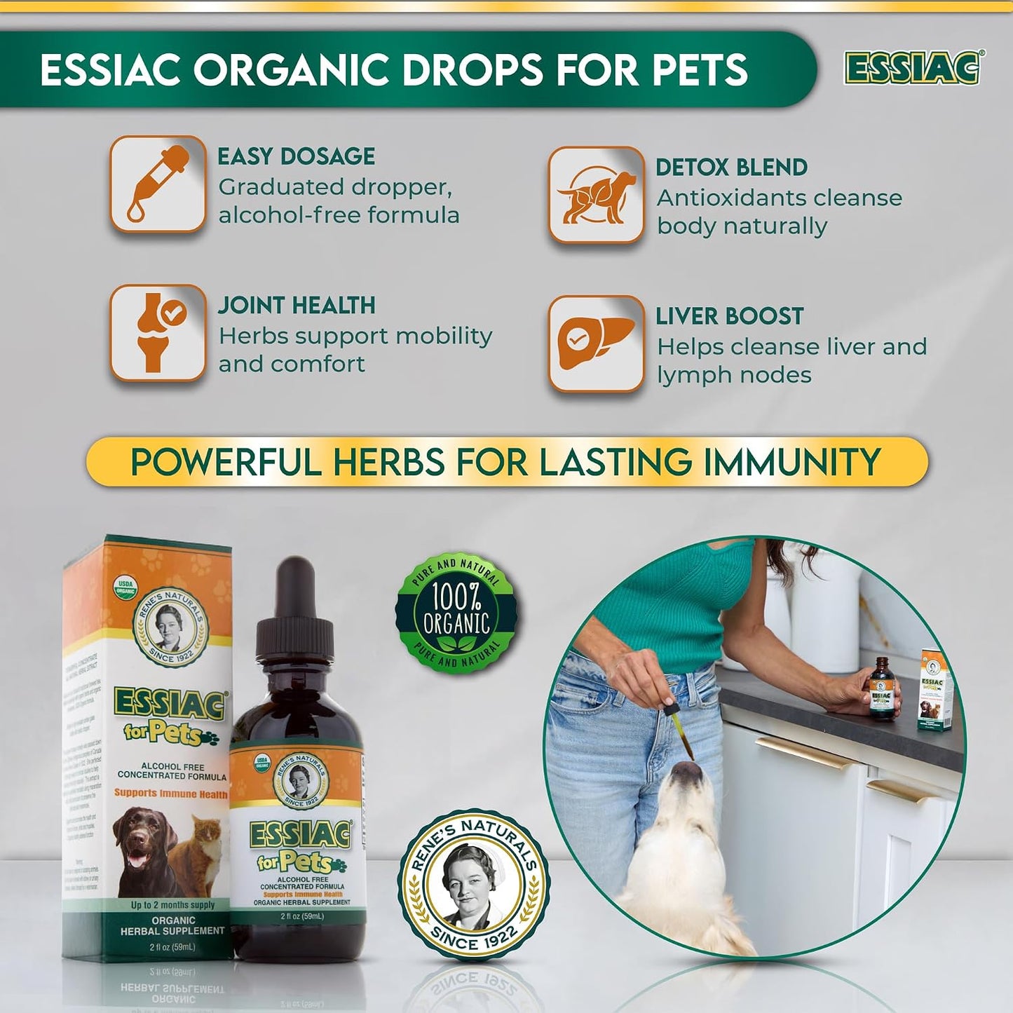 Essiac for Pets - USDA Organic Daily Drops (59 ml) - görsel 5