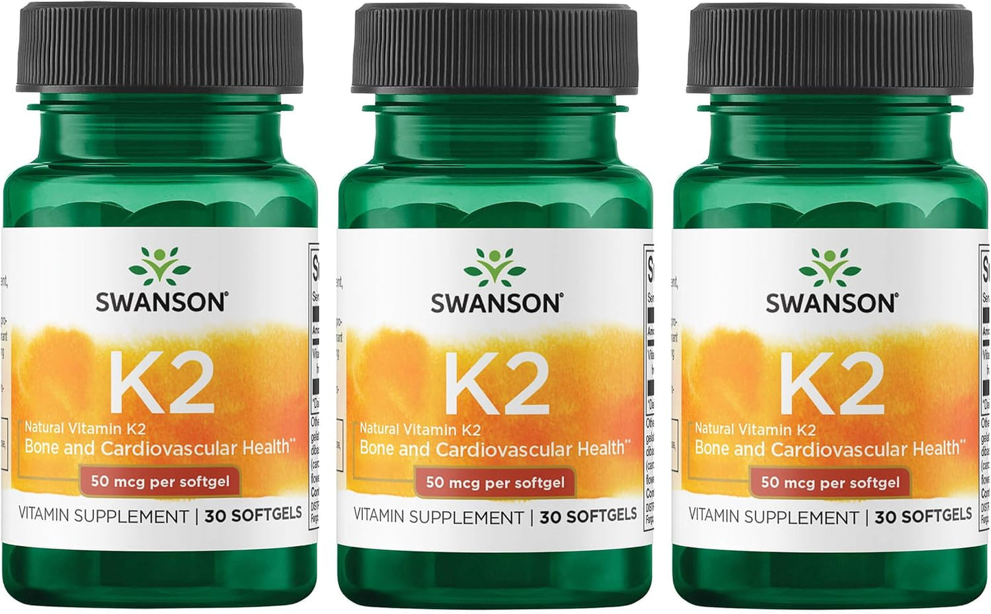 Swanson Natural Vitamin K2 (Menaquinone-7 from Natto) 50 mcg, 30 Softgels - görsel 9