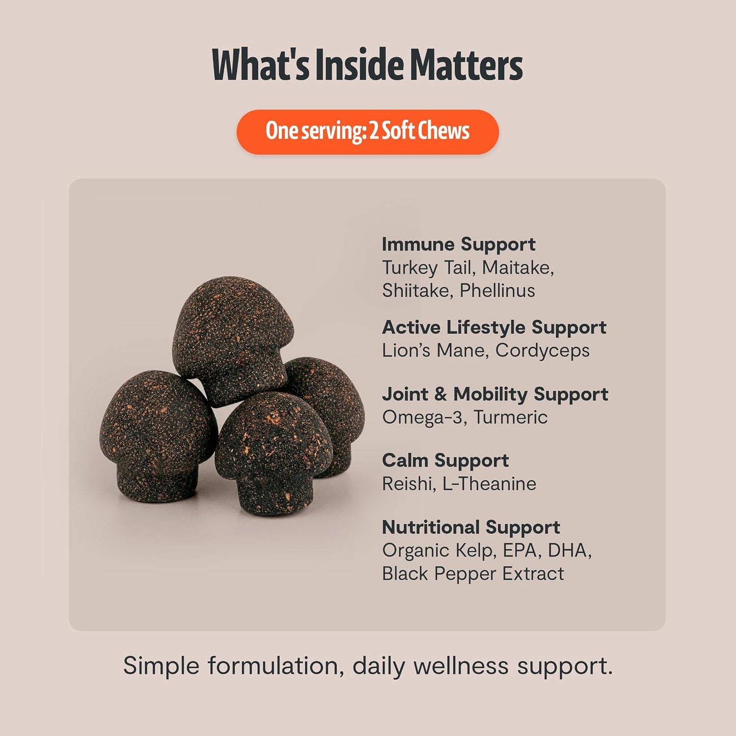 FreshCap Shroomies 13-in-1 Mushroom Supplement for Dogs (180 Soft Chews) - görsel 5