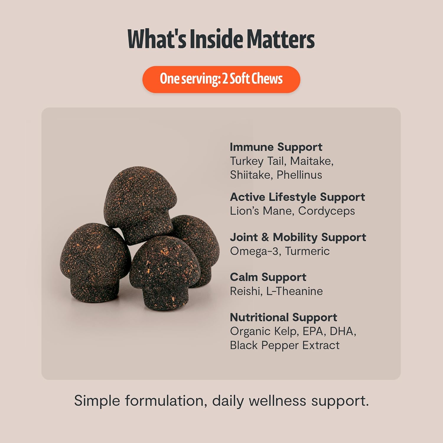 FreshCap Shroomies 13-in-1 Mushroom Supplement for Dogs (180 Soft Chews) - görsel 5