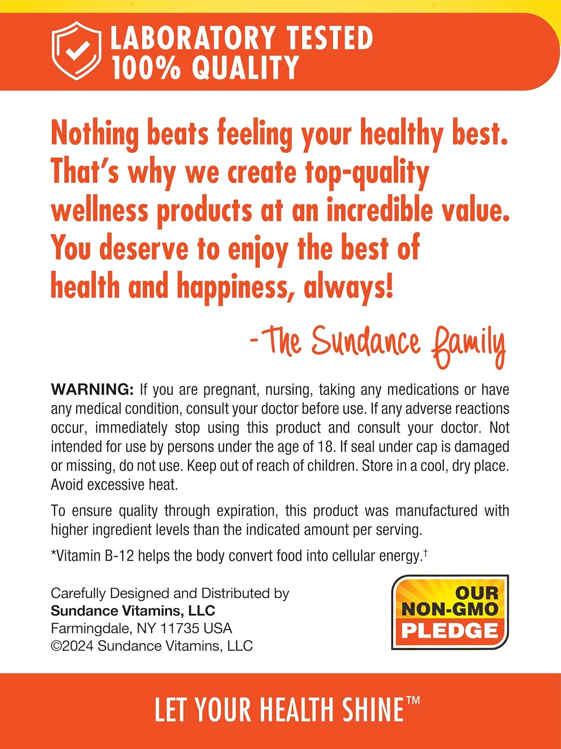 Sundance Vitamins B-12 Energy Gummies | Peach Raspberry Flavour | 40 Gummies | Vegan | Non-GM and Gluten-free - görsel 5
