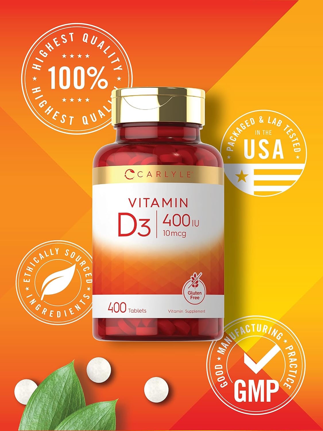 Carlyle Vitamin D3 400 IU (10 mcg) | 400 – Cell Division: It plays a role in the process of cell division. – Image 5