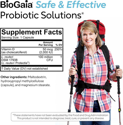 BioGaia Protectis Immune Active Probiotic + Vitamin D, 60 Capsules
