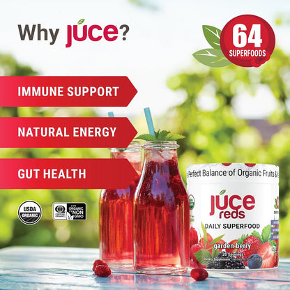 Terra Kai Organics JUCE Reds Organic Superfood Powder - Garden Berry Flavour