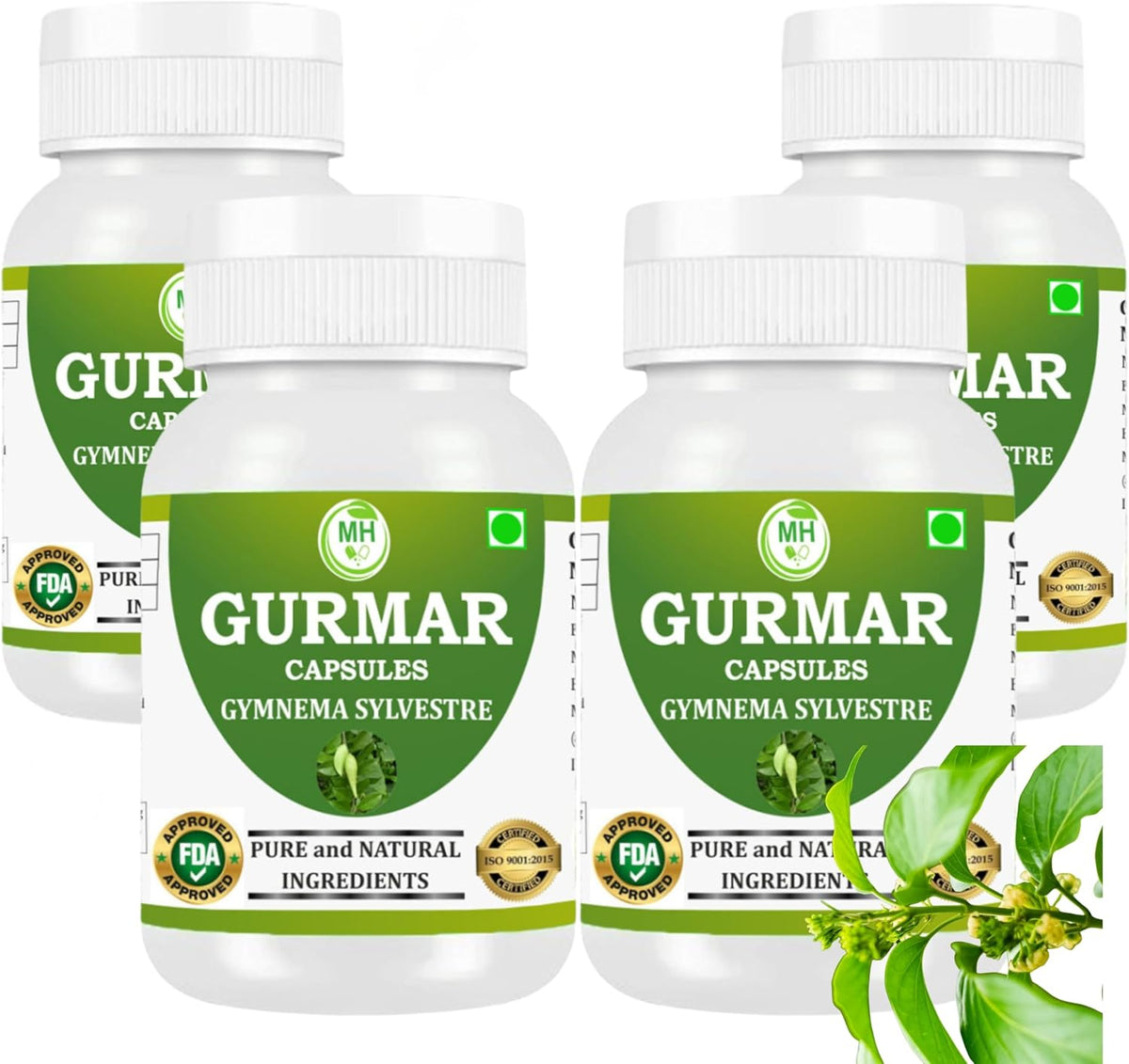 Morsan Health care Gurmar (Gymnema sylvestre) 500mg Capsules – 240 Vegan Capsules - görsel 1