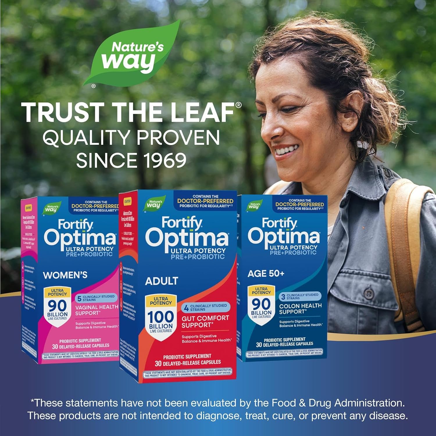 Nature's Way Fortify Optima Probiotic for Adults, 100 Billion Live Cultures, 16 Strains, Supports Digestive and Immune Health, Plant-Based Prebiotic Fibre, 30 Capsules (Packaging May Vary) - görsel 7