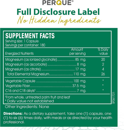 PERQUE Mg Plus Guard – 180 Vegetable Capsules