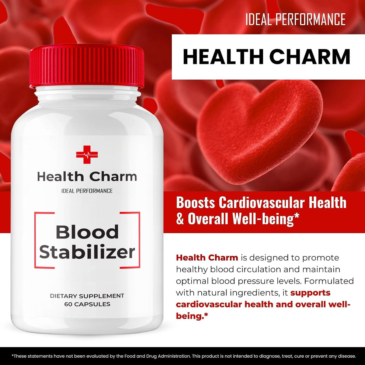 Health Charm Blood Formula Support Capsules – Maximum Strength, All Natural Premium Formula (2 Pack) - görsel 4