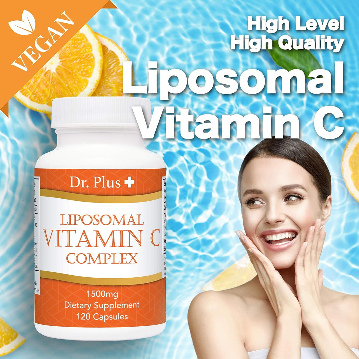 Dr.Plus+ Liposomal Vitamin C Complex, 1500mg per Serving, 180 Capsules - görsel 2