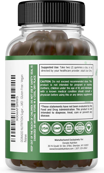 Fruit and Veg Supplement Gummies (120 Count) - Sugar-Free Superfood Blend for Adults