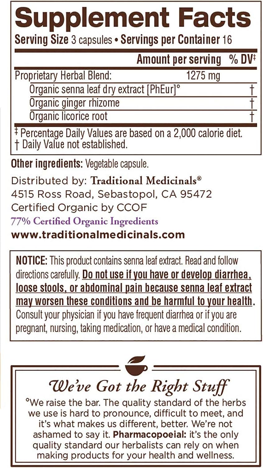 Traditional Medicinals Smooth Move Senna Capsules, 50 Capsules - görsel 7