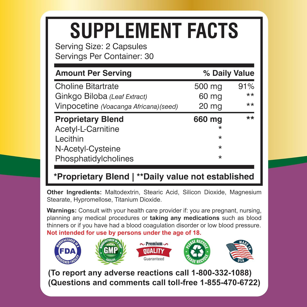 Cavintona Advanced Supplement – Vinpocetine 20mg for Memory, Recall and Brain Health – Supports Cognitive Function, Focus, Mental Clarity and Blood Flow – 60 Capsules - görsel 6