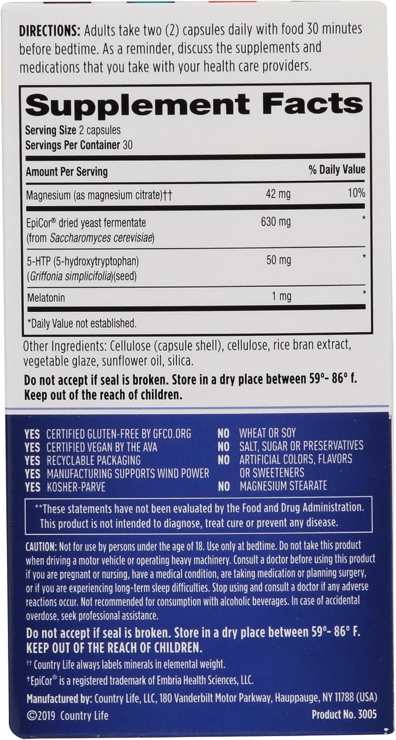 Country Life Sleep Gut Connection, 60 Count - görsel 7
