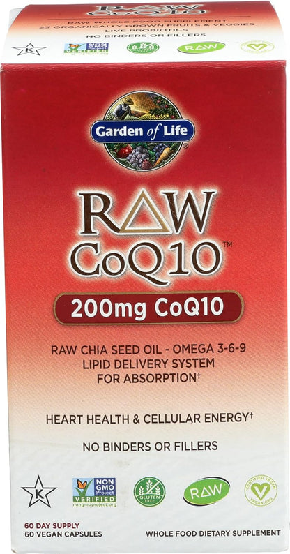 Garden of Life Raw CoQ10, 60 Softgels