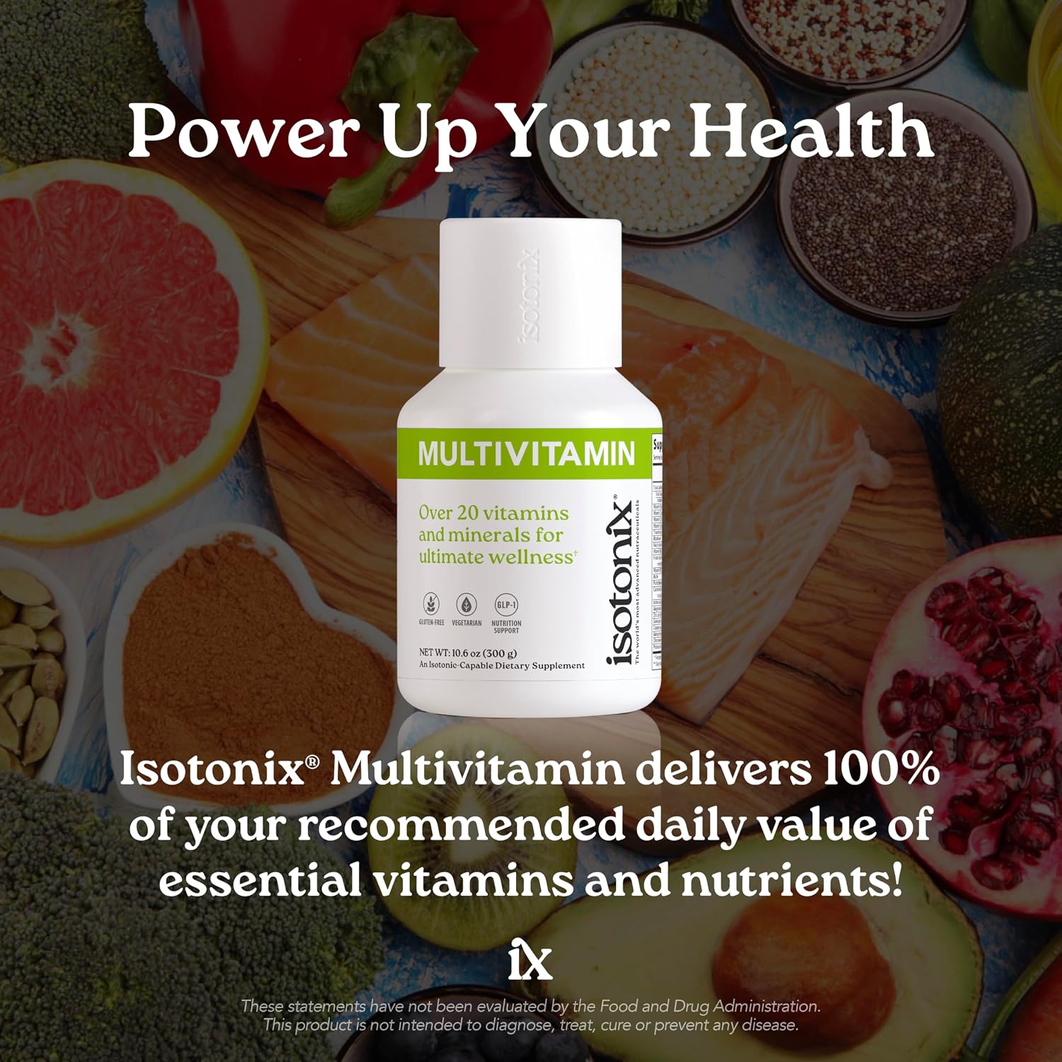 Isotonix Multivitamin Powder Without Iron – Methylated B Vitamins, Antioxidant & Mineral Support – Fast-Mix Isotonic Delivery – Vegetarian, Gluten-Free, Non-GMO – Natural Fruit Flavour – 90 Servings - görsel 2