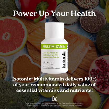 Isotonix Multivitamin Powder Without Iron – Methylated B Vitamins, Antioxidant & Mineral Support – Fast-Mix Isotonic Delivery – Vegetarian, Gluten-Free, Non-GMO – Natural Fruit Flavour – 90 Servings