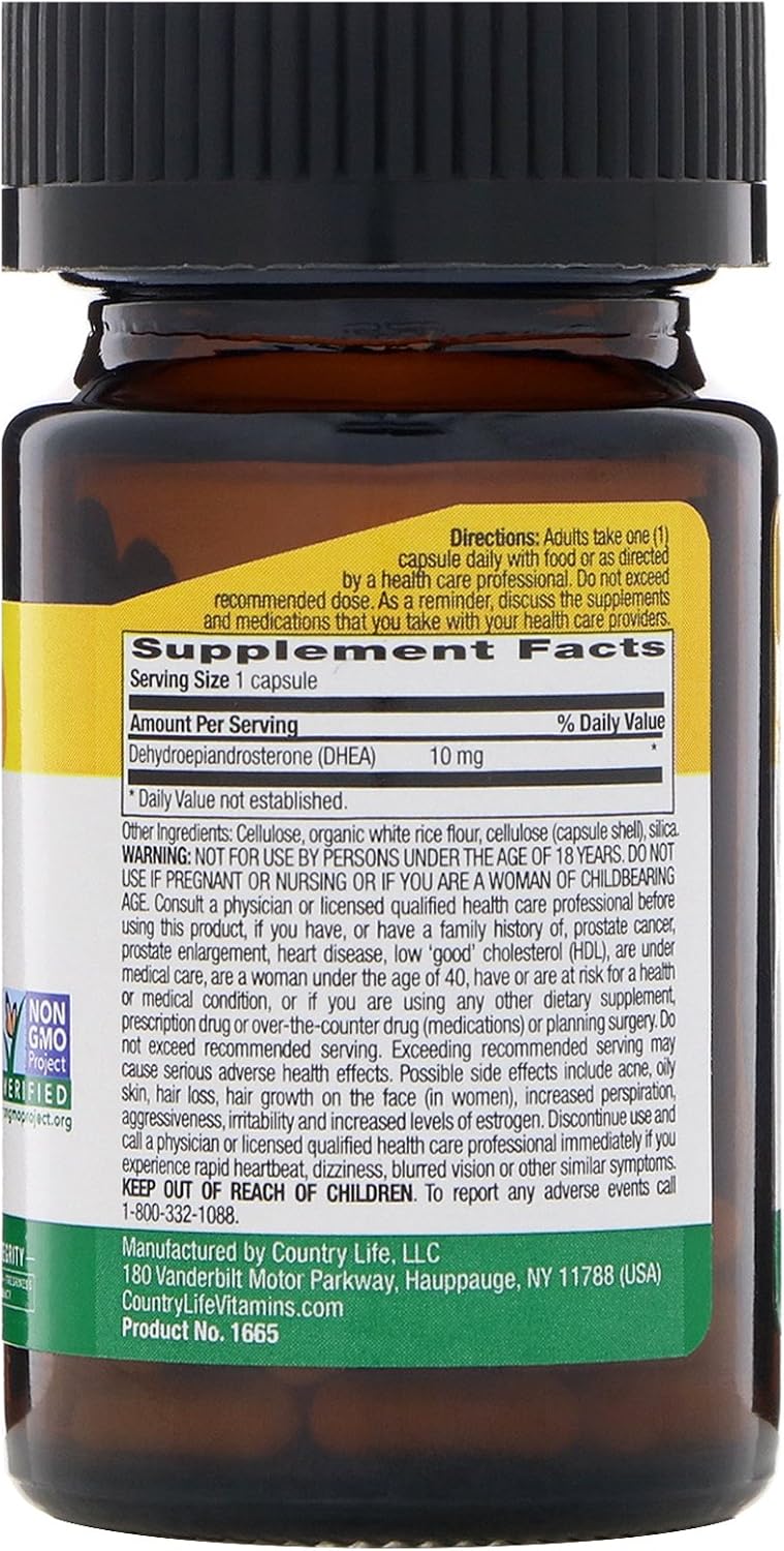Country Life DHEA 10 mg, 50 Capsules - görsel 2